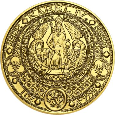 Náhled Averzní strany - Nejkrásnější medailon II. - Královská pečeť zlato b.k.