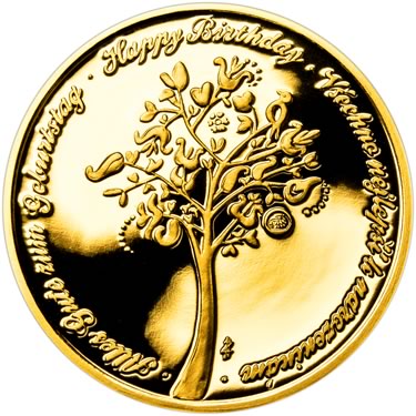 Náhled Reverzní strany - Zlatý dukát k životnímu výročí 60 let Proof