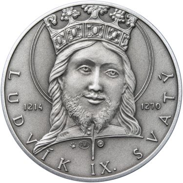 Náhled Averznej strany - Ludvík IX. Francouzský - 800. výročí narození stříbro patina
