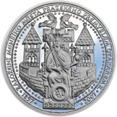 Náhled Averznej strany - 750 let od založení Menšího Města pražského Přemyslem Otakarem II. - stříbro Proof