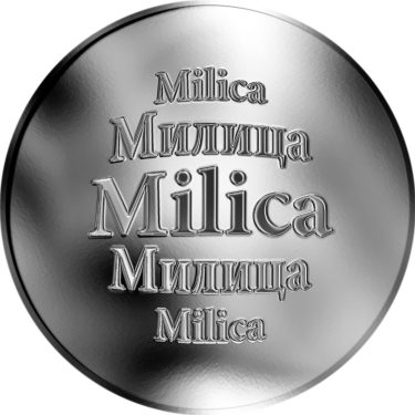 Náhled Averzní strany - Slovenská jména - Milica - velká stříbrná medaile 1 Oz