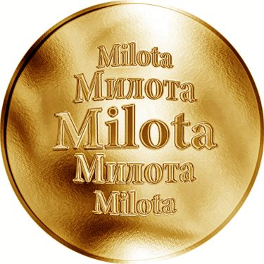 Náhled Averzní strany - Slovenská jména - Milota - velká zlatá medaile 1 Oz