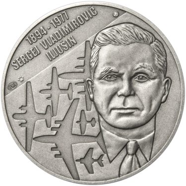 Náhled Averznej strany - Sergej Vladimirovič Iljušin - 120. výročí narození stříbro patina
