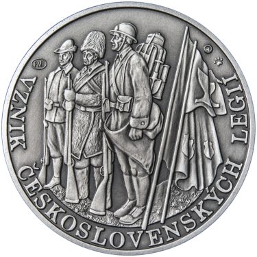 Náhled Averznej strany - Založení československých legií - 100. výročí stříbro patina