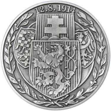 Náhled Reverznej strany - Založení československých legií - 100. výročí stříbro patina