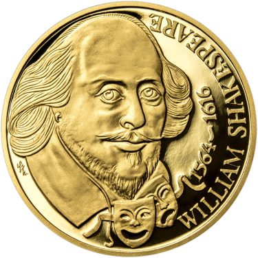 Náhled Averznej strany - William Shakespeare - 450. výročí narození zlato proof