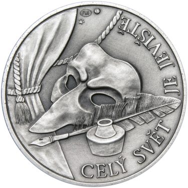 Náhled Reverznej strany - William Shakespeare - 450. výročí narození stříbro patina