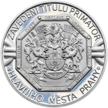 Náhled Reverznej strany - Zákon o vytvoření Velké Prahy - 95. výročí stříbro proof