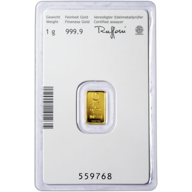 Náhled Reverznej strany - Münze Österreich 1 gram - Investiční zlatý slitek