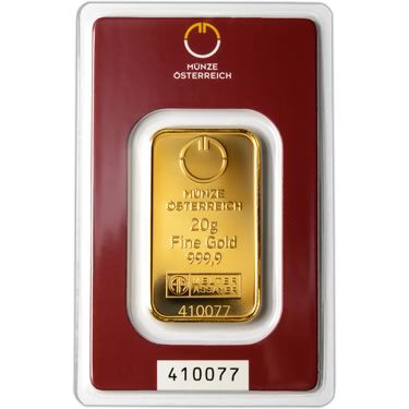 Náhled Averznej strany - Münze Österreich 20 gramů - Investiční zlatý slitek