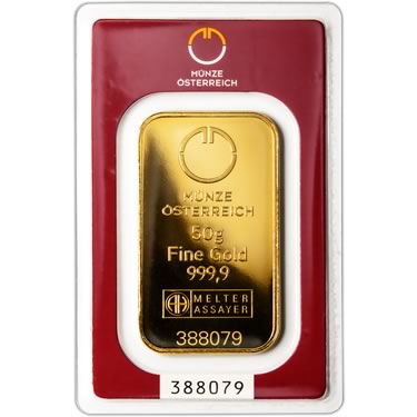 Náhled Averznej strany - Münze Österreich 50 gramů - Investiční zlatý slitek