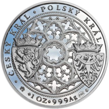 Náhled Reverznej strany - Korunovace Václava II. českým králem - stříbro Proof
