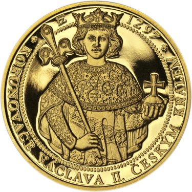 Náhled Averznej strany - Korunovace Václava II. českým králem - zlato Proof