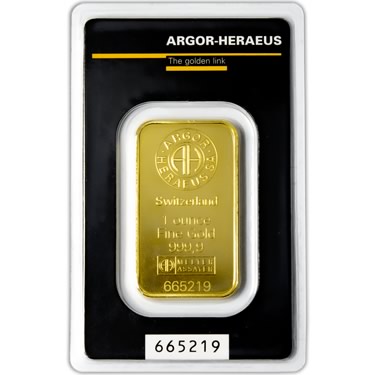 Náhled Averznej strany - Argor Heraeus SA 1 Oz - Investiční zlatý slitek