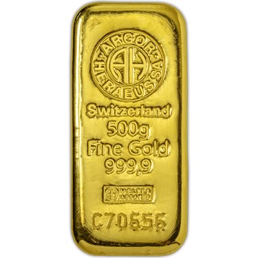 Náhled Averznej strany - Argor Heraeus SA 500 gramů - Investiční zlatý slitek