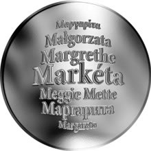 Náhled Reverzní strany - Česká jména - Markéta - stříbrná medaile