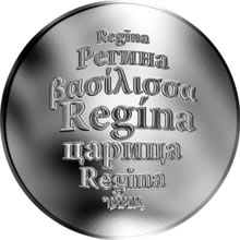 Náhled Reverzní strany - Česká jména - Regína - stříbrná medaile
