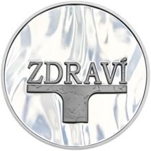 Náhled Reverzní strany - Ryzí přání ZDRAVÍ - velká stříbrná medaile 1 Oz
